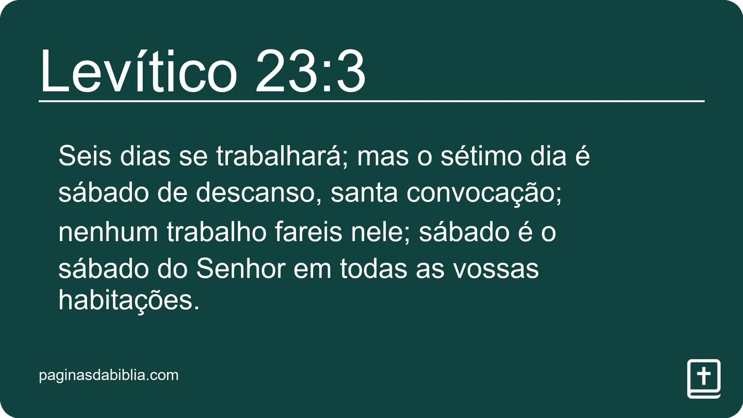 Levítico 23:3