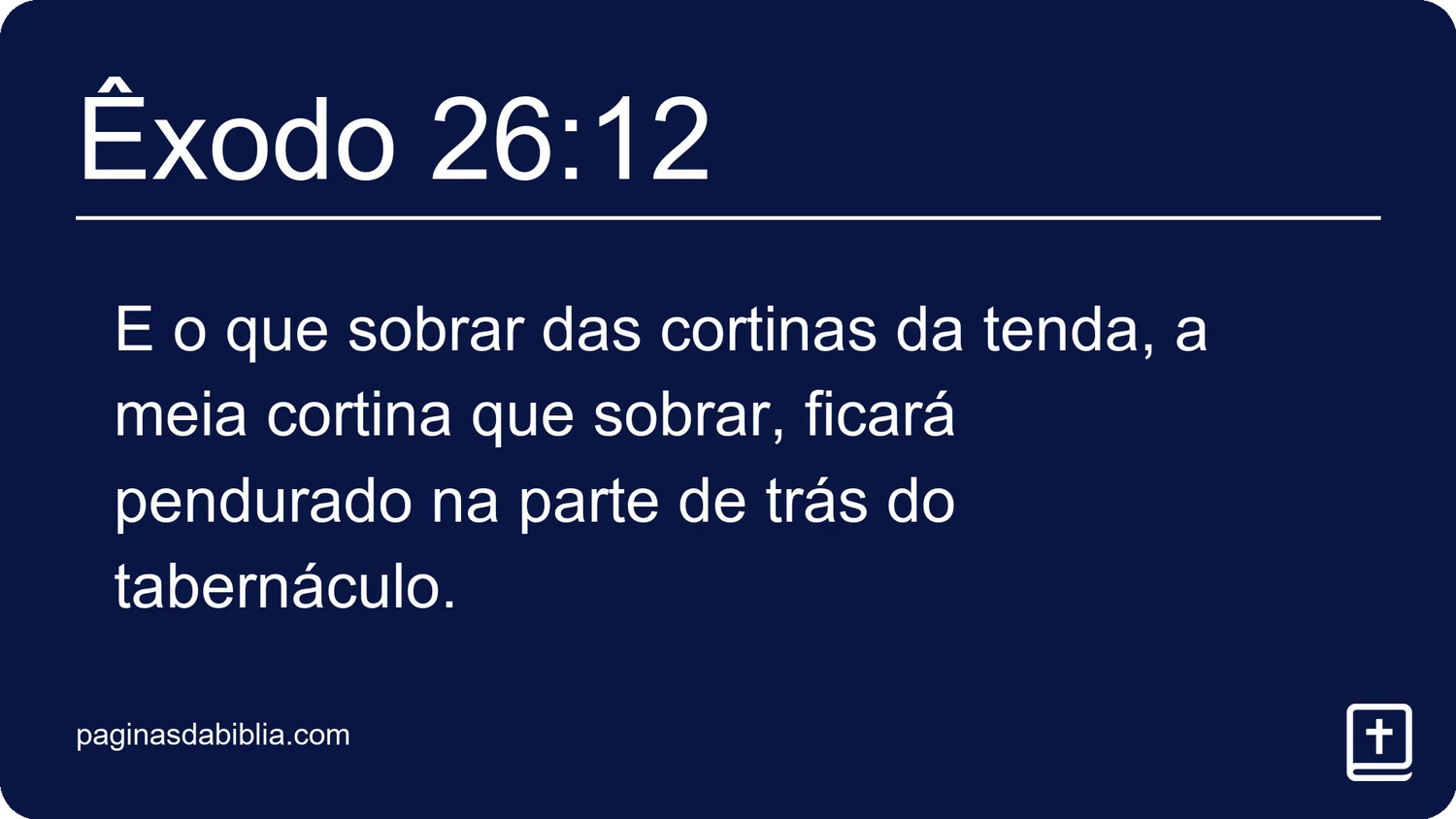 Êxodo 26:12