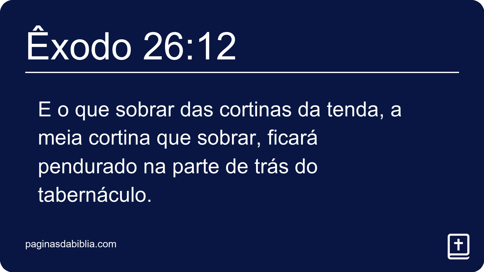 Êxodo 26:12