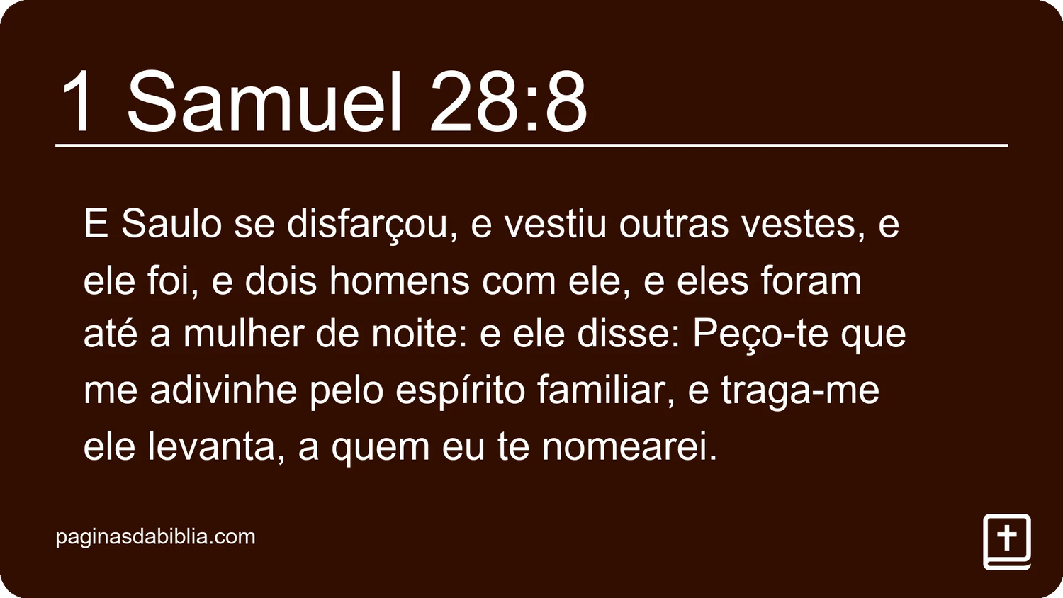 1 Samuel 28:8