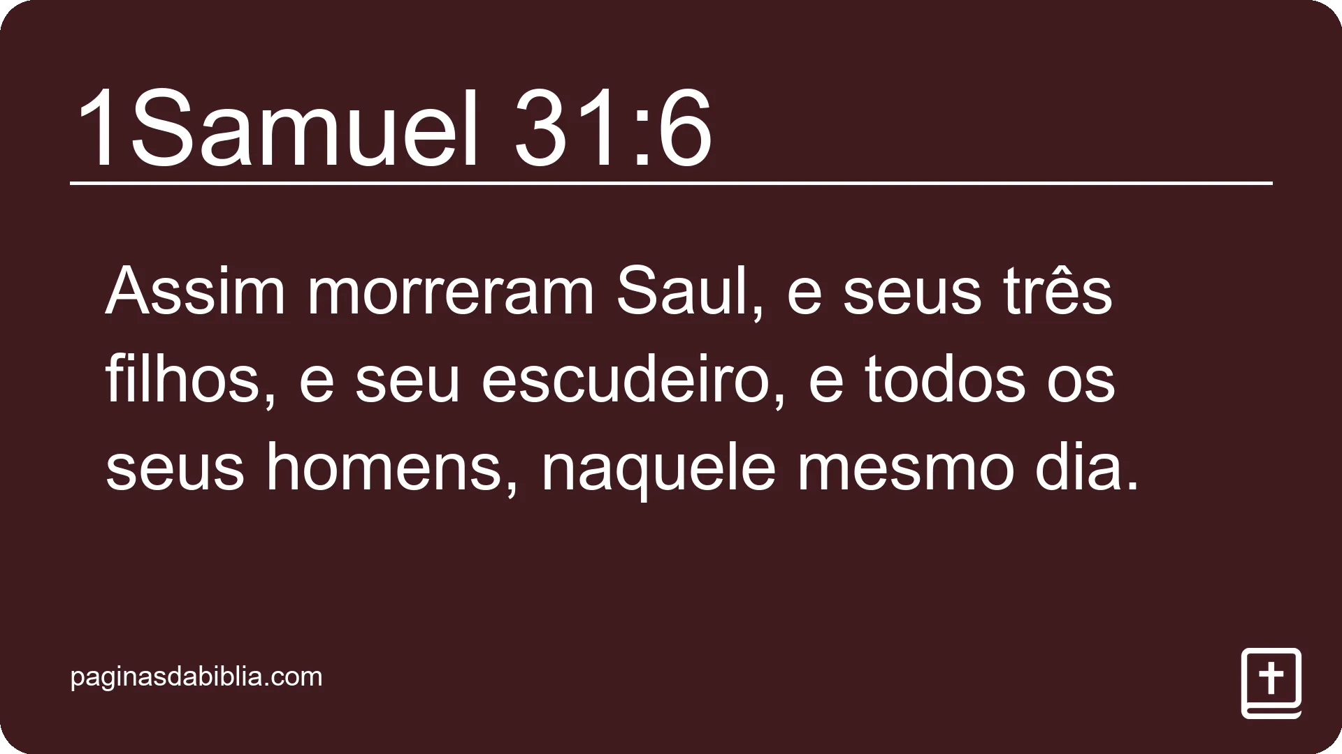 1Samuel 31:6