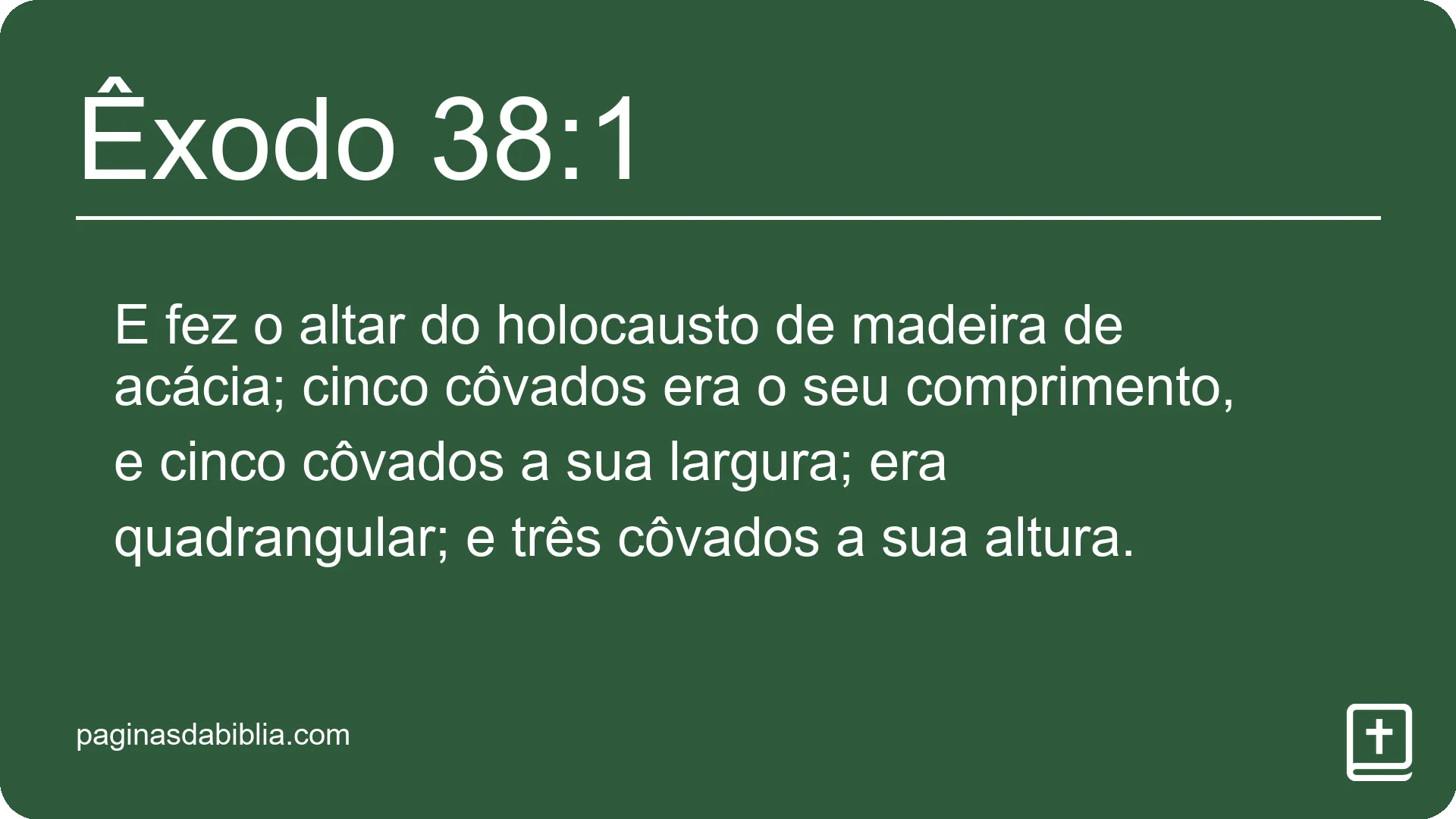 Êxodo 38:1