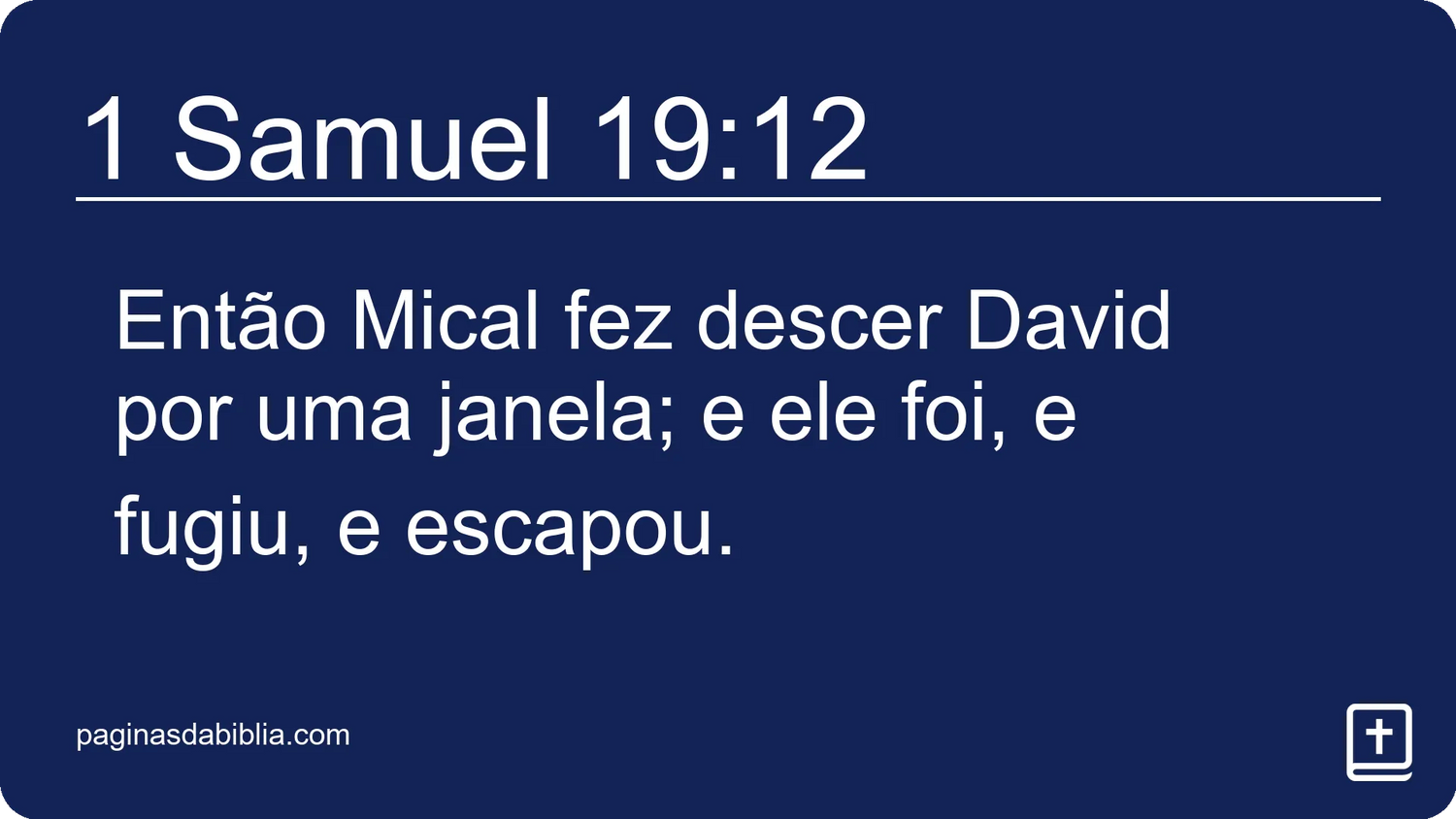 1 Samuel 19:12