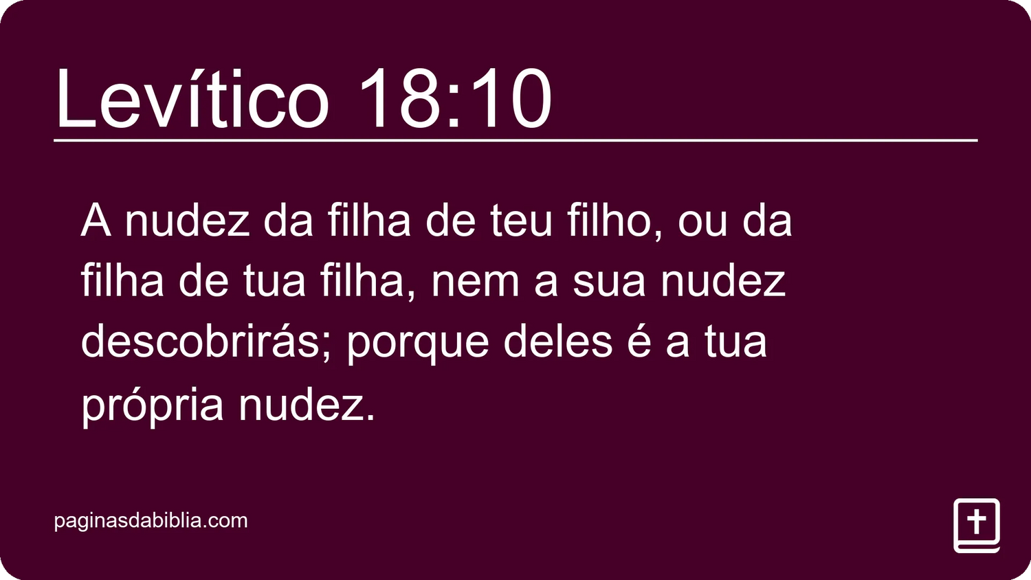 Levítico 18:10