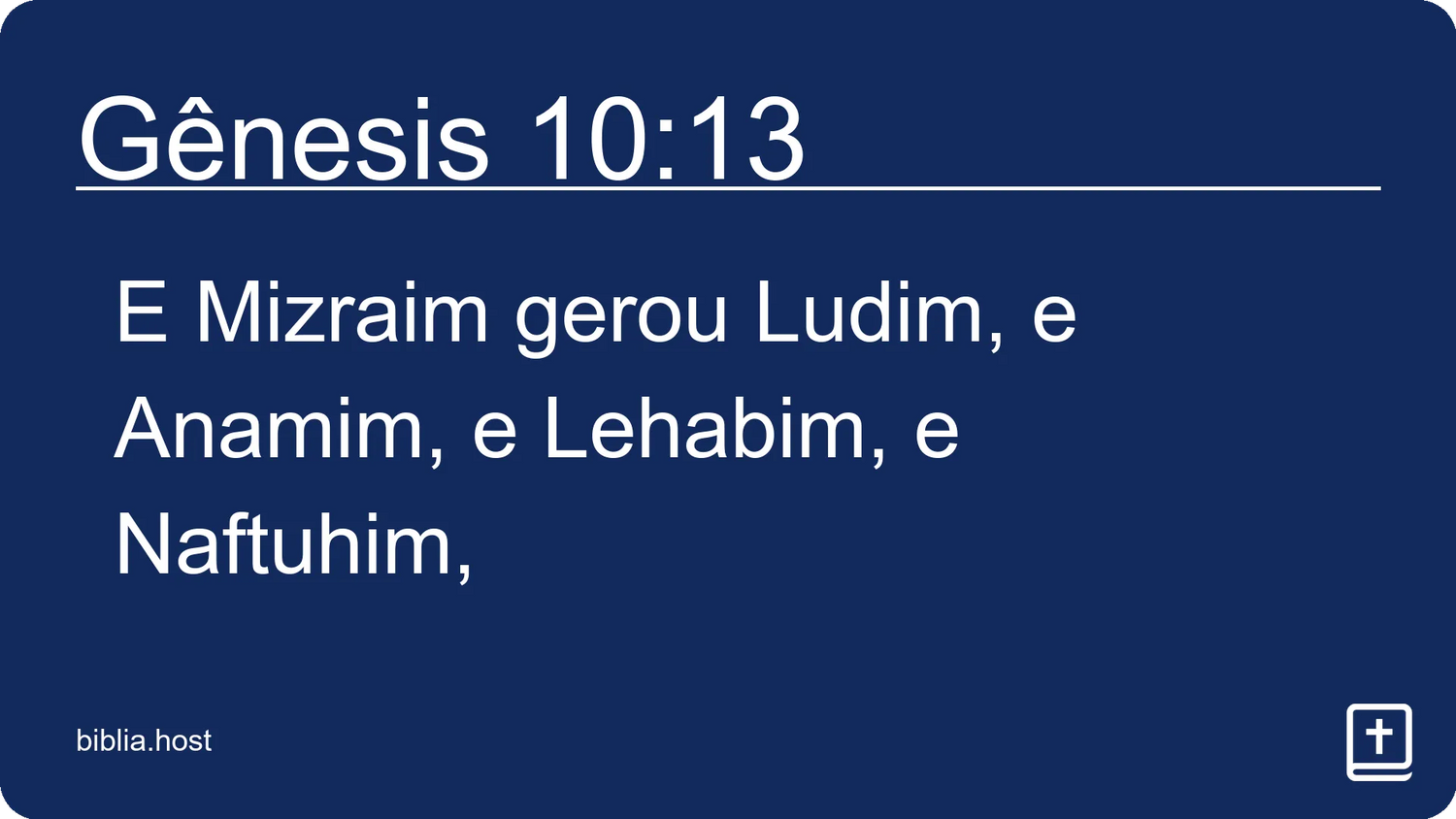 Gênesis 10:13