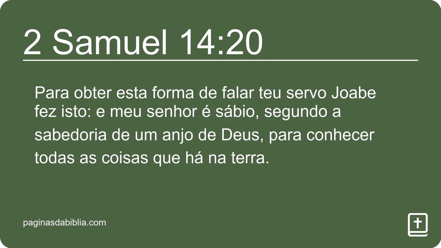 2 Samuel 14:20