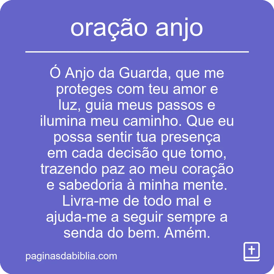 oração anjo