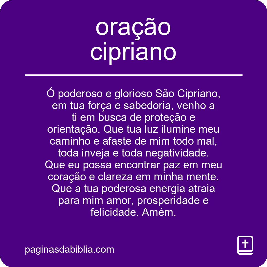 oração cipriano