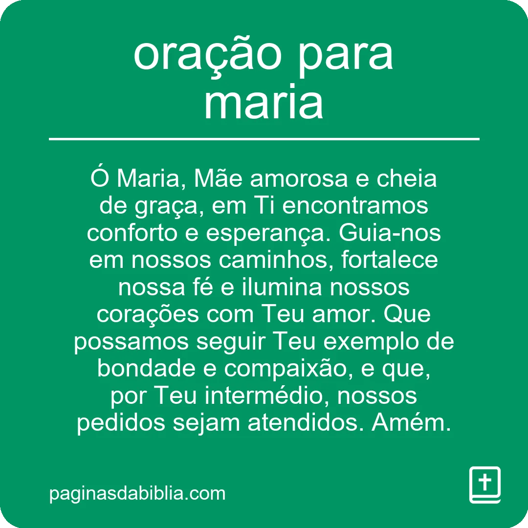 oração para maria