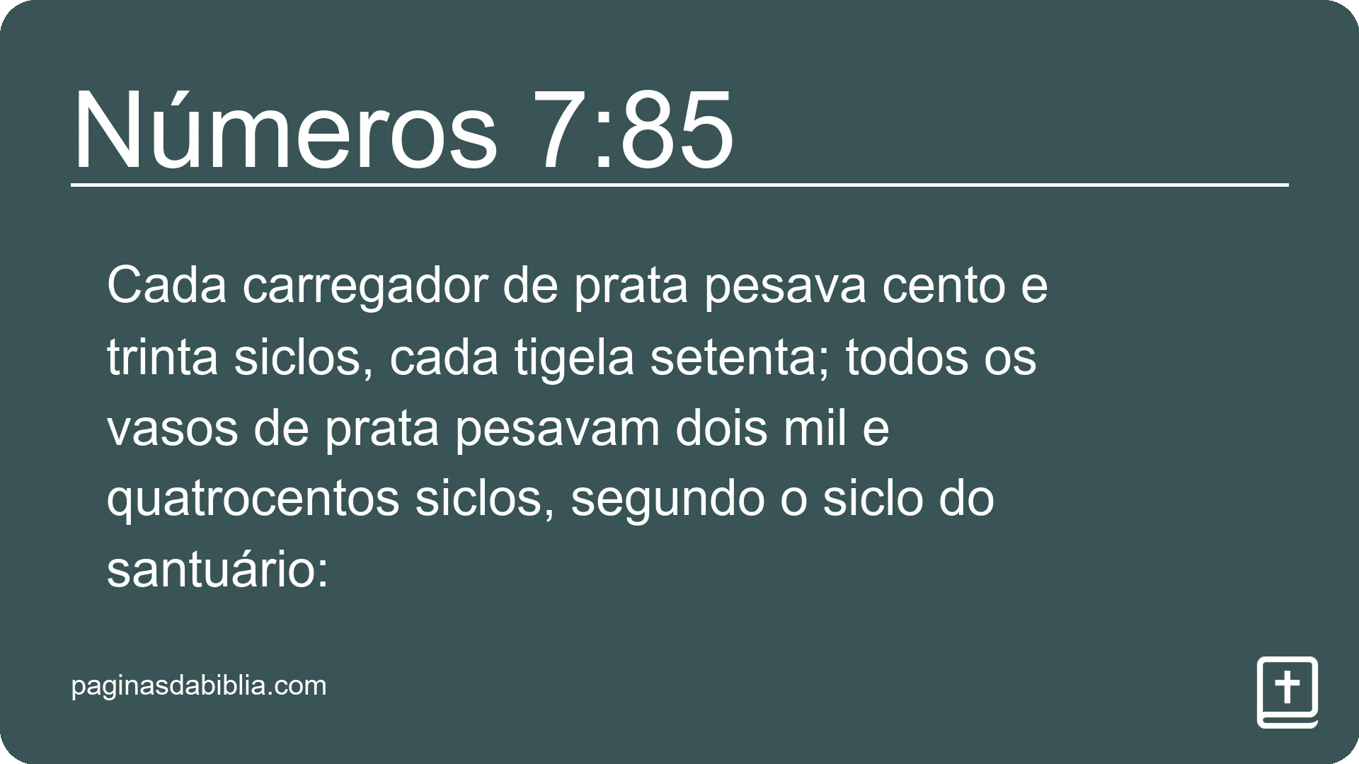 Números 7:85