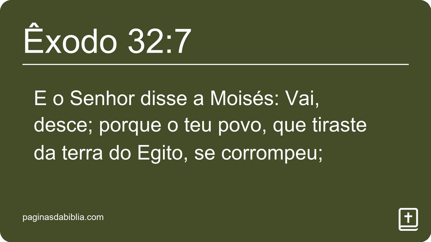 Êxodo 32:7