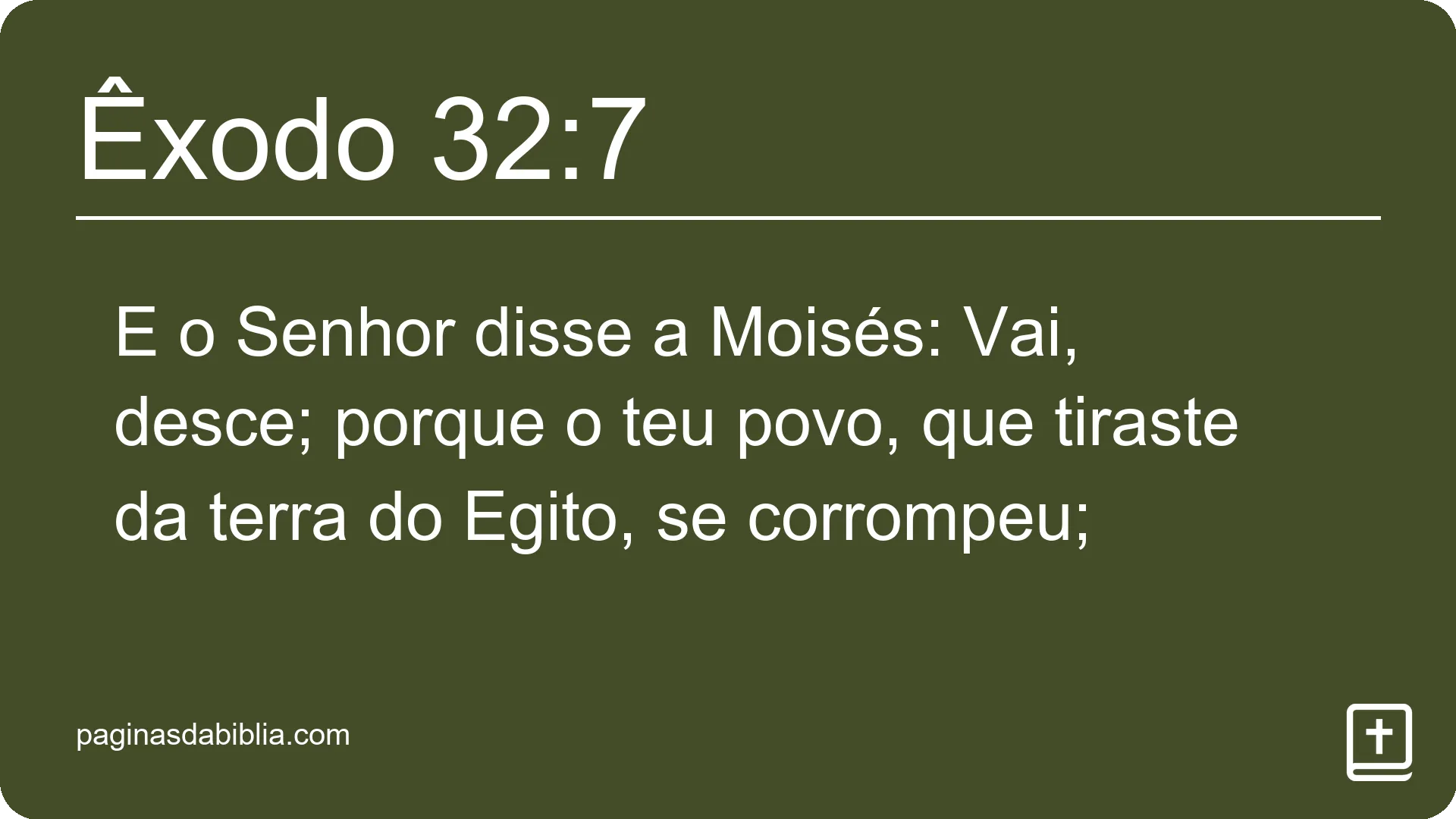 Êxodo 32:7