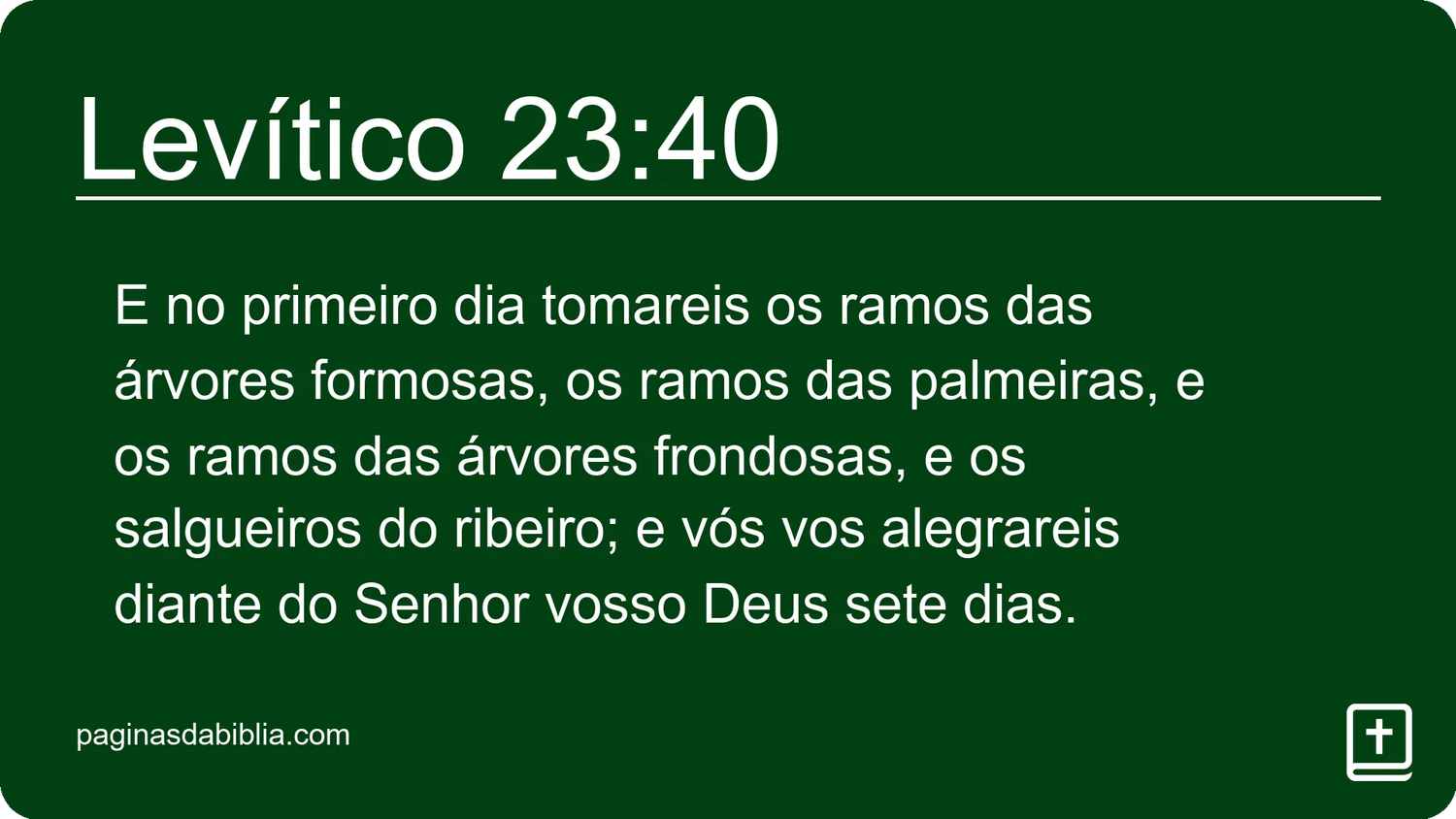 Levítico 23:40