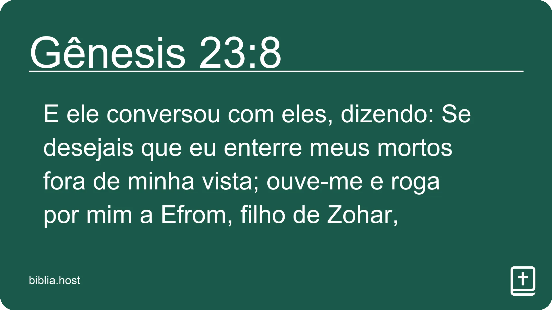 Gênesis 23:8