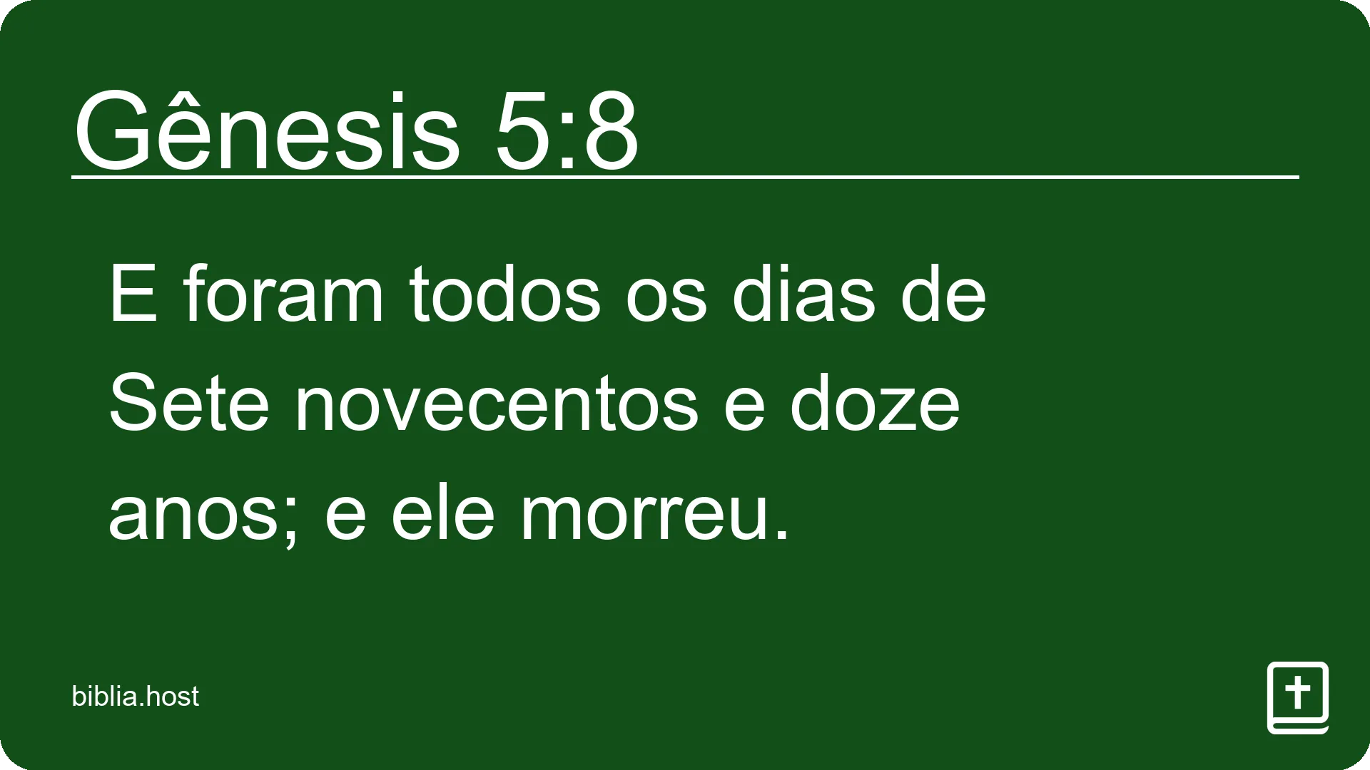 Gênesis 5:8