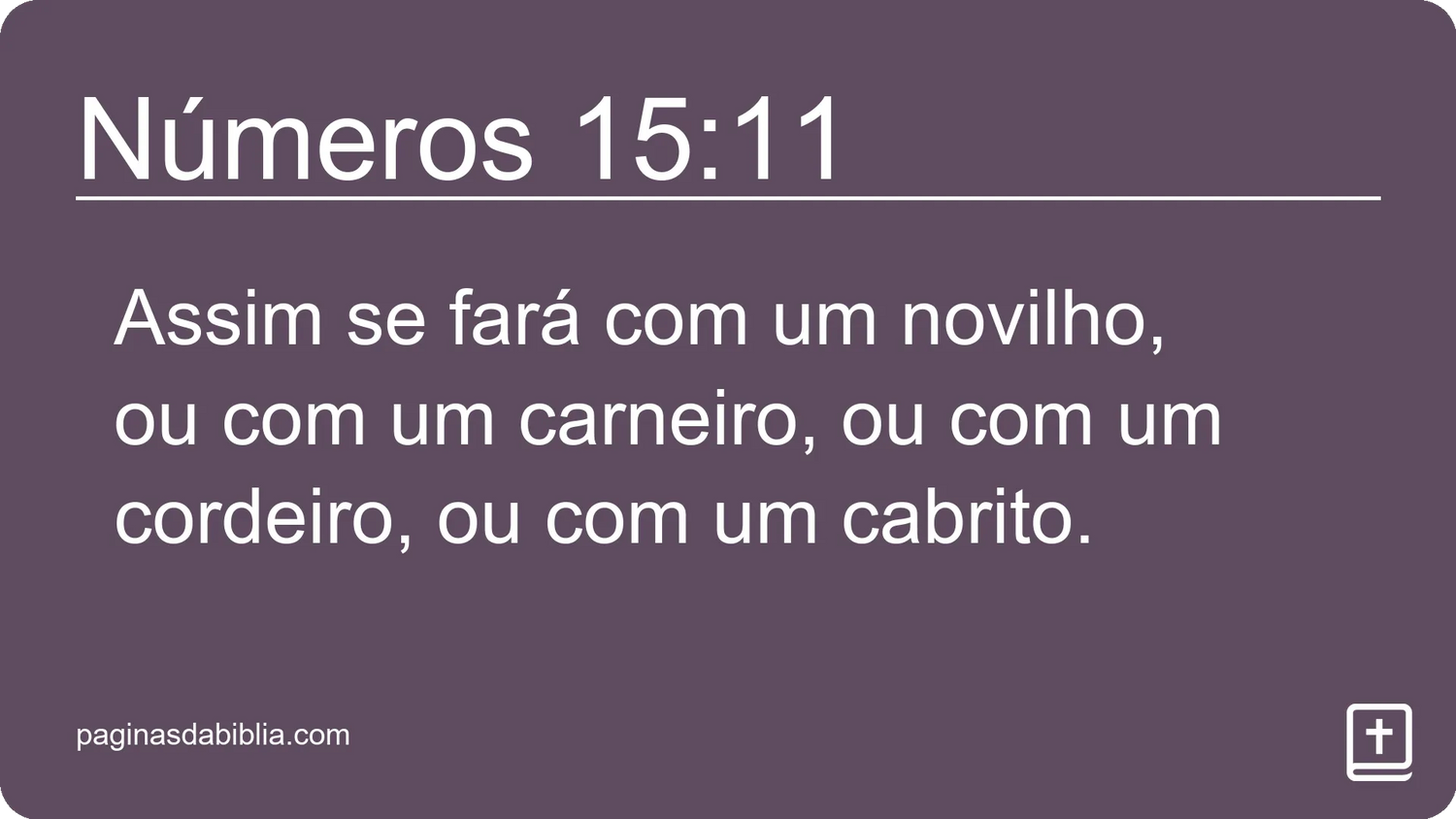 Números 15:11