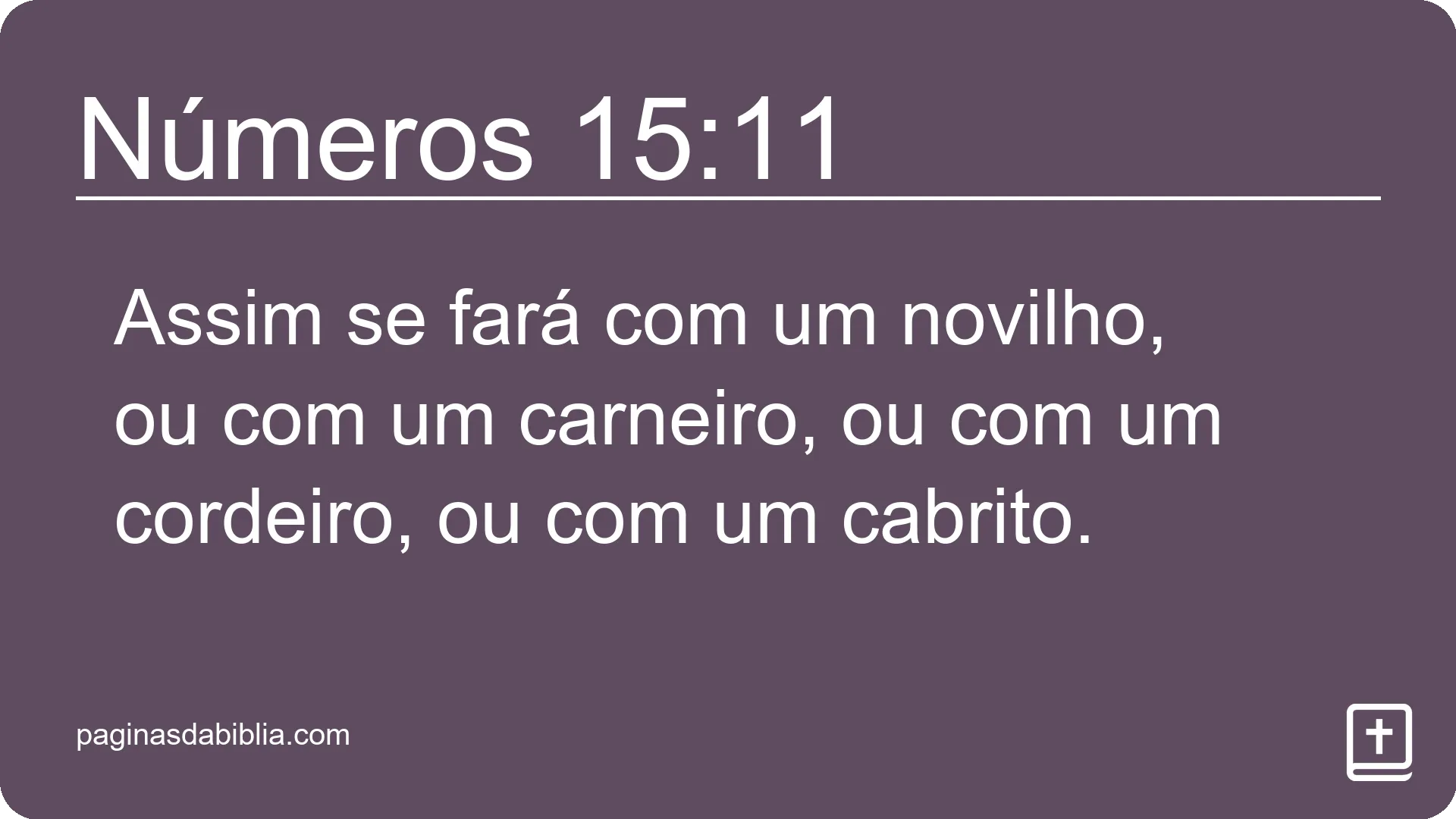 Números 15:11