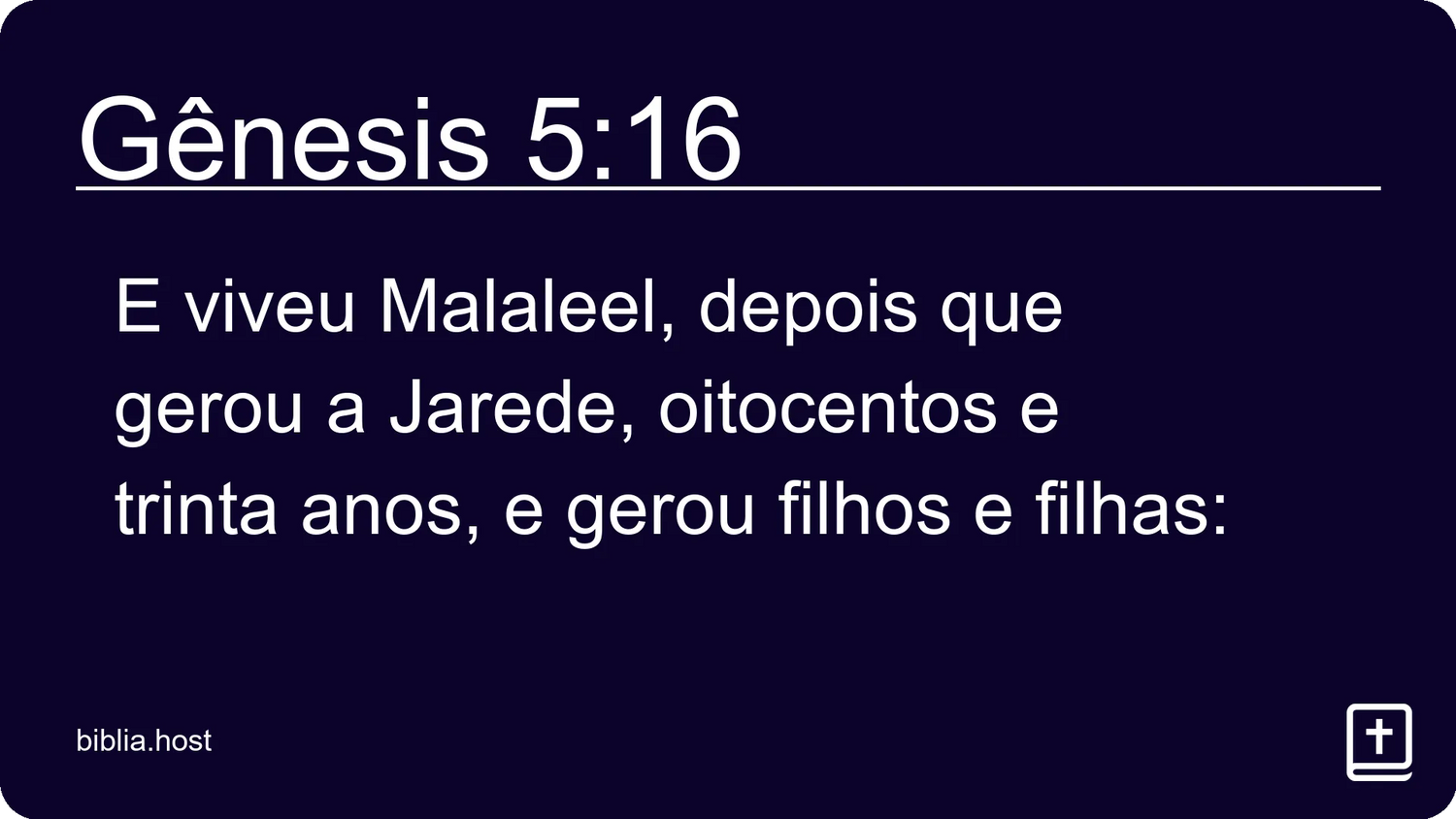 Gênesis 5:16