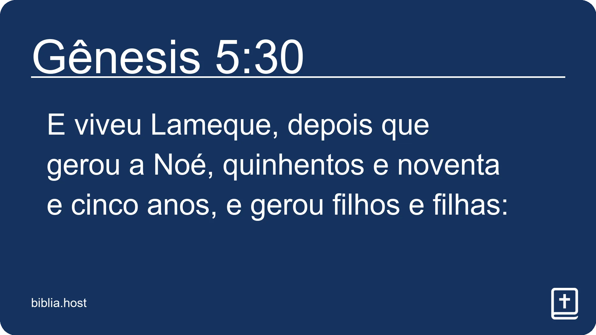 Gênesis 5:30