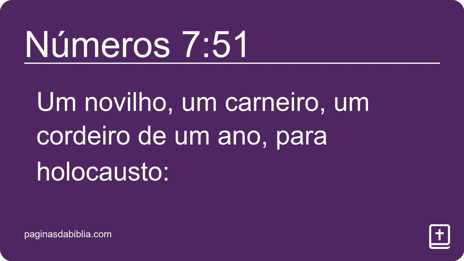 Números 7:51