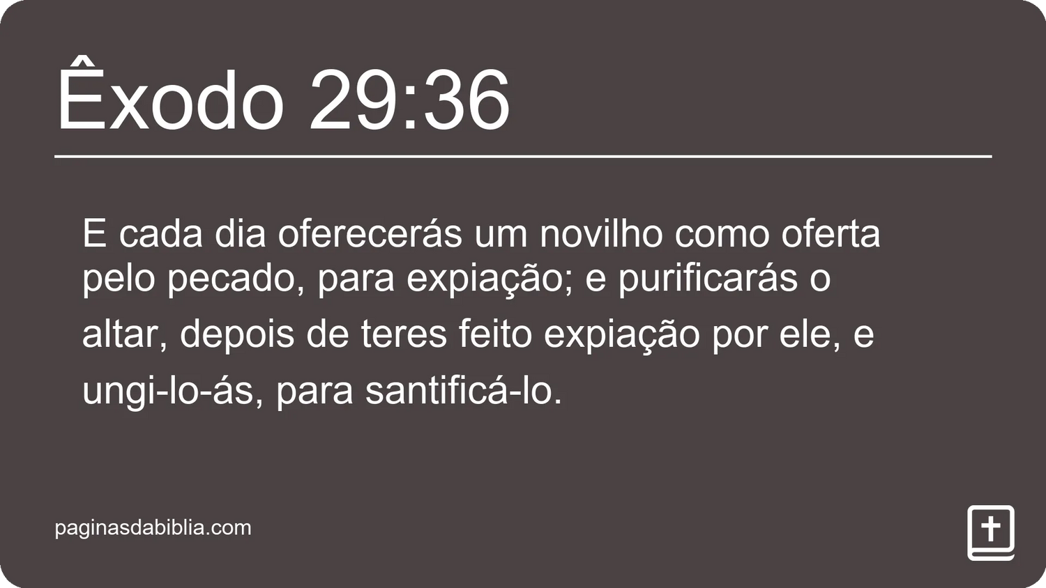 Êxodo 29:36