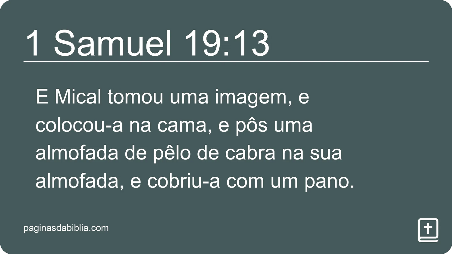 1 Samuel 19:13