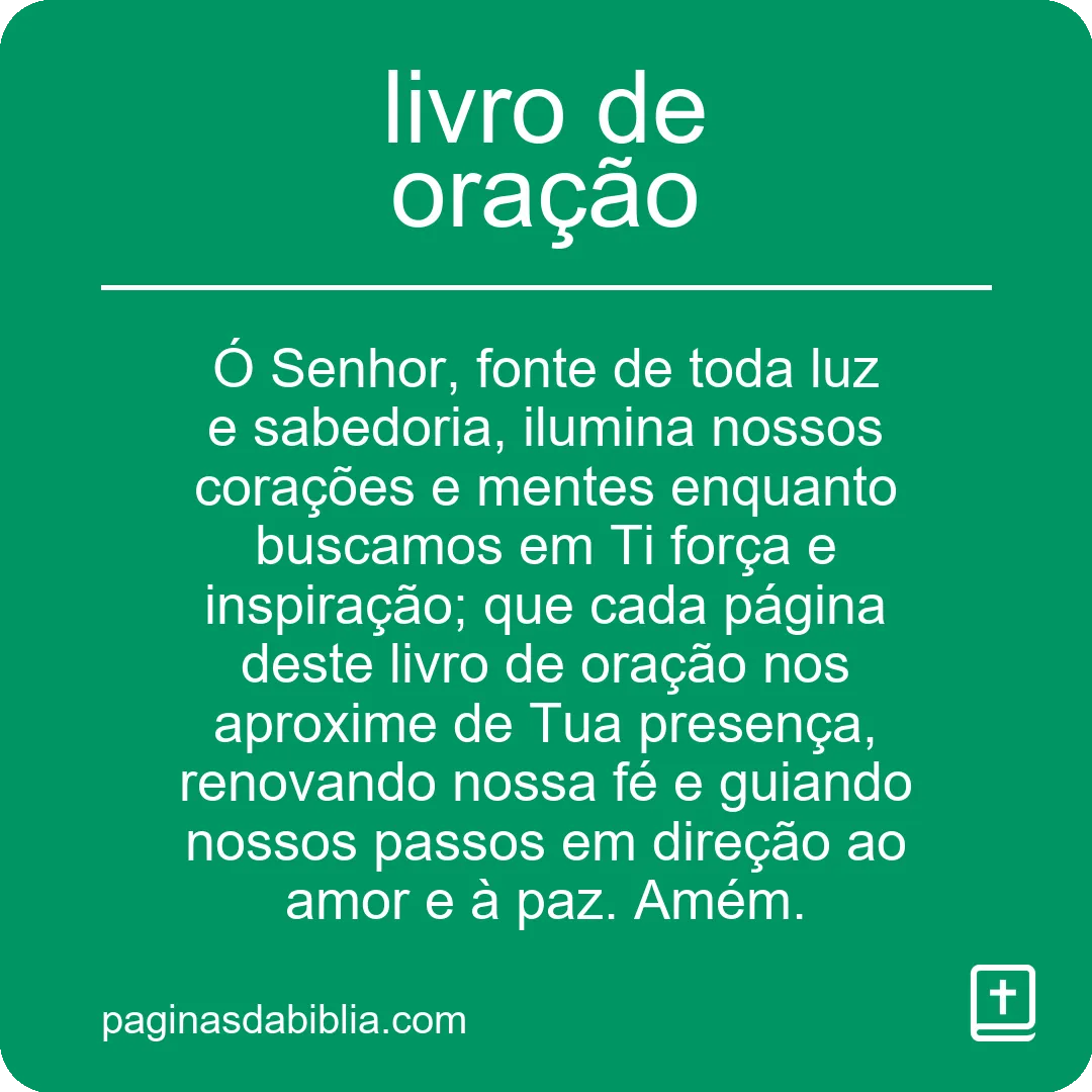 livro de oração