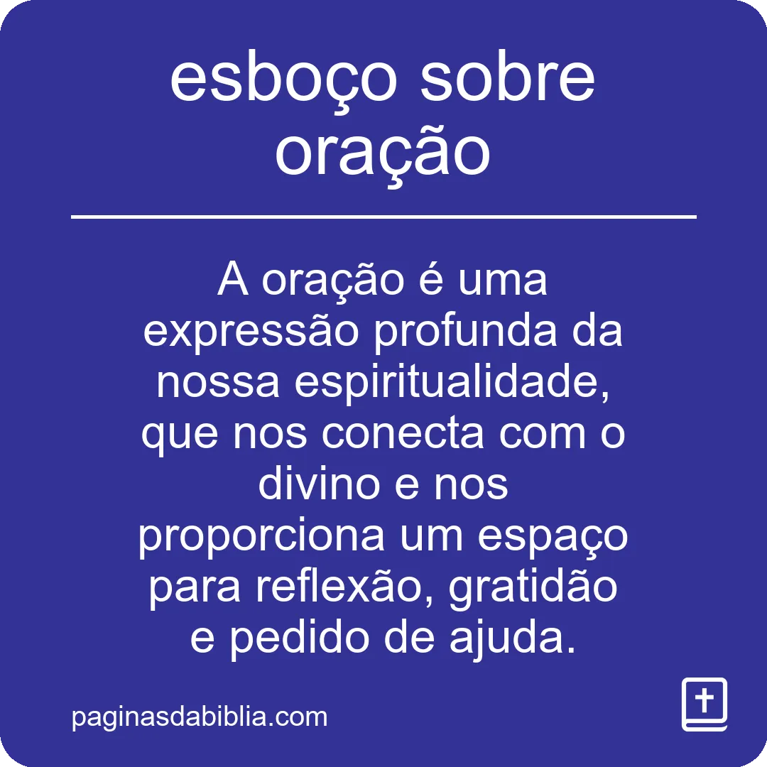 esboço sobre oração