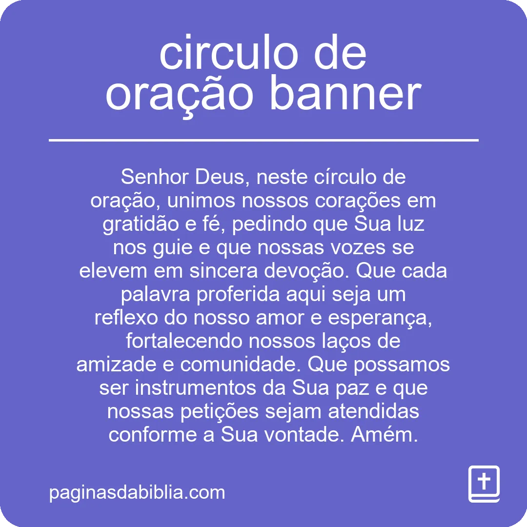 circulo de oração banner