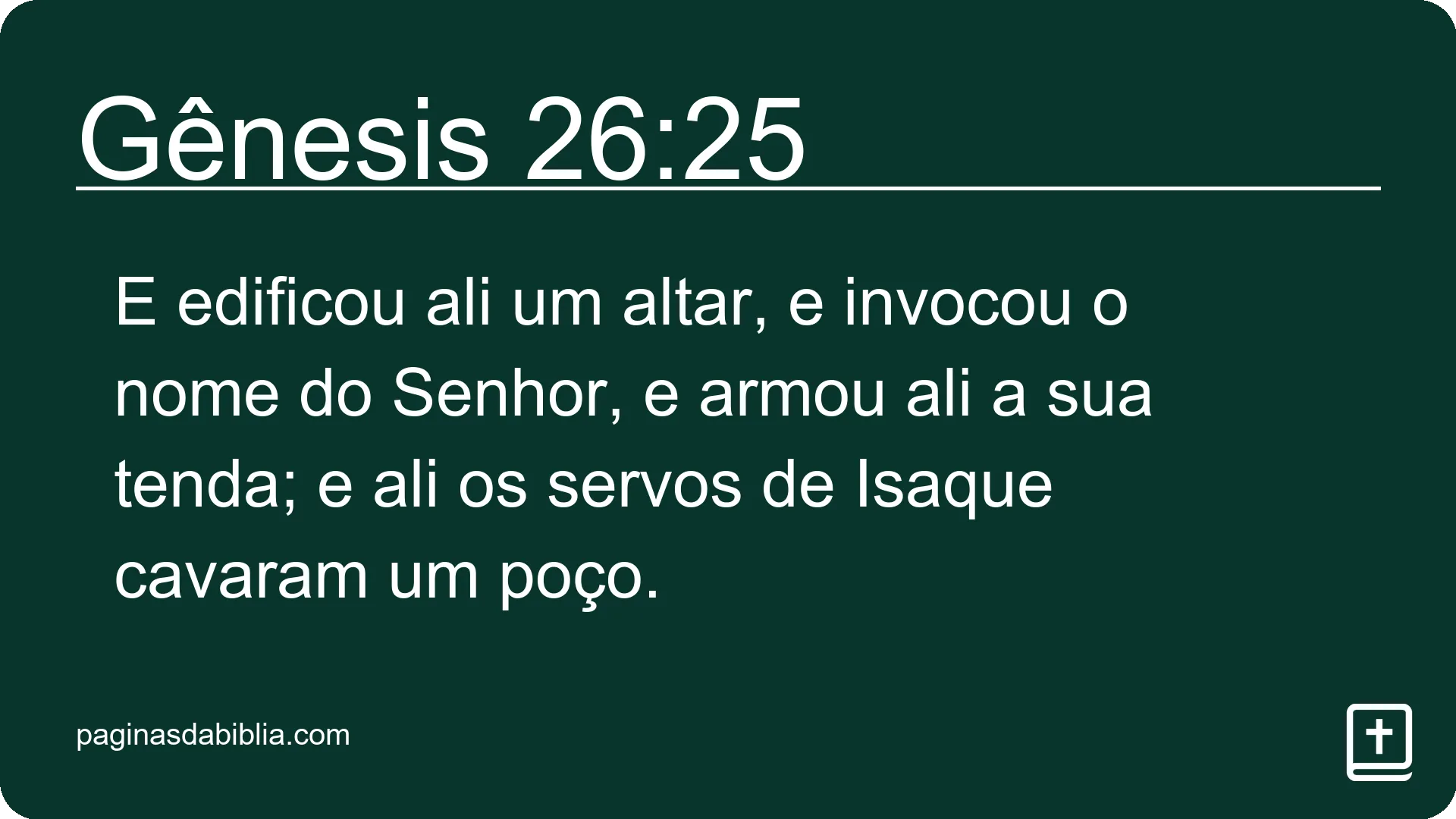 Gênesis 26:25