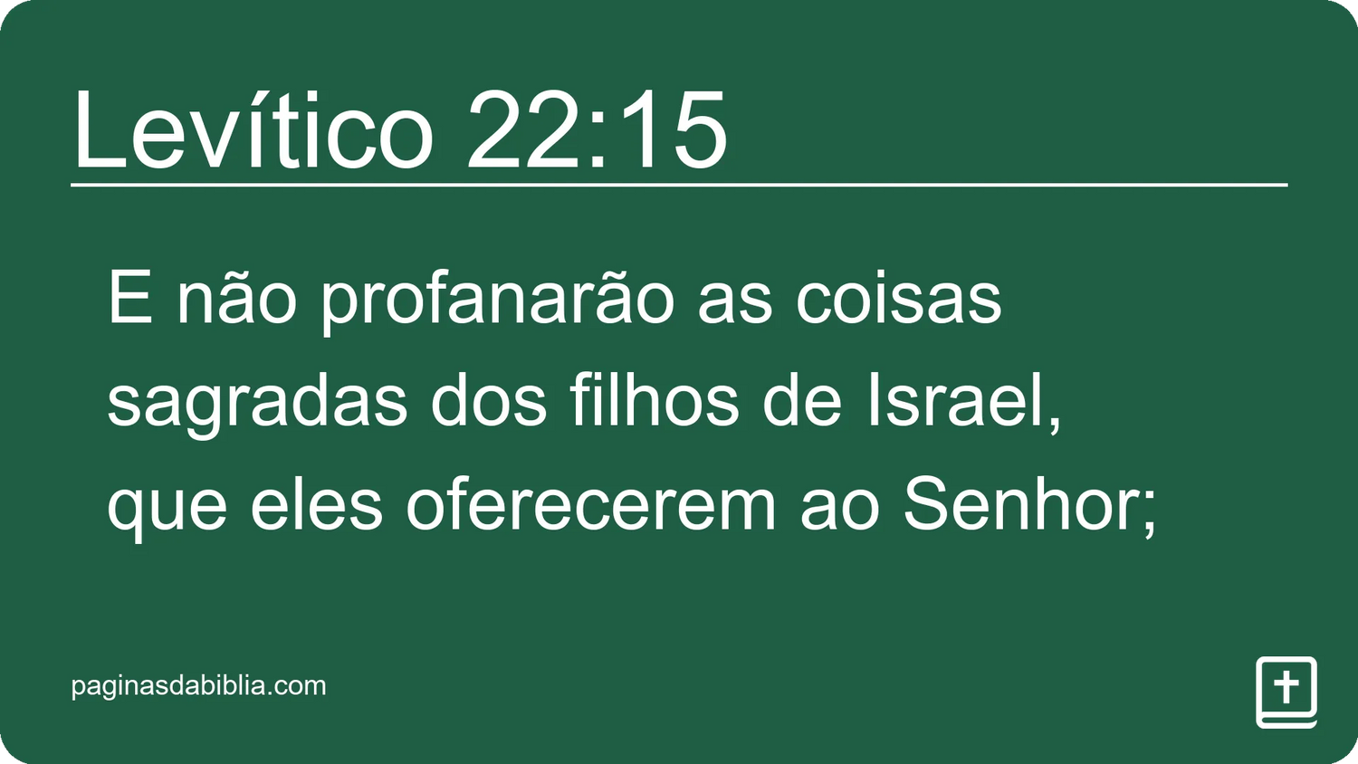 Levítico 22:15