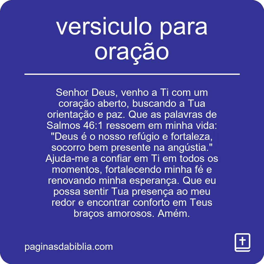 versiculo para oração