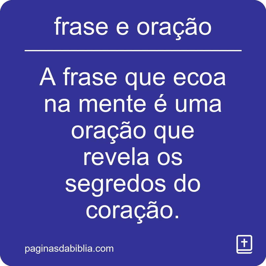 frase e oração