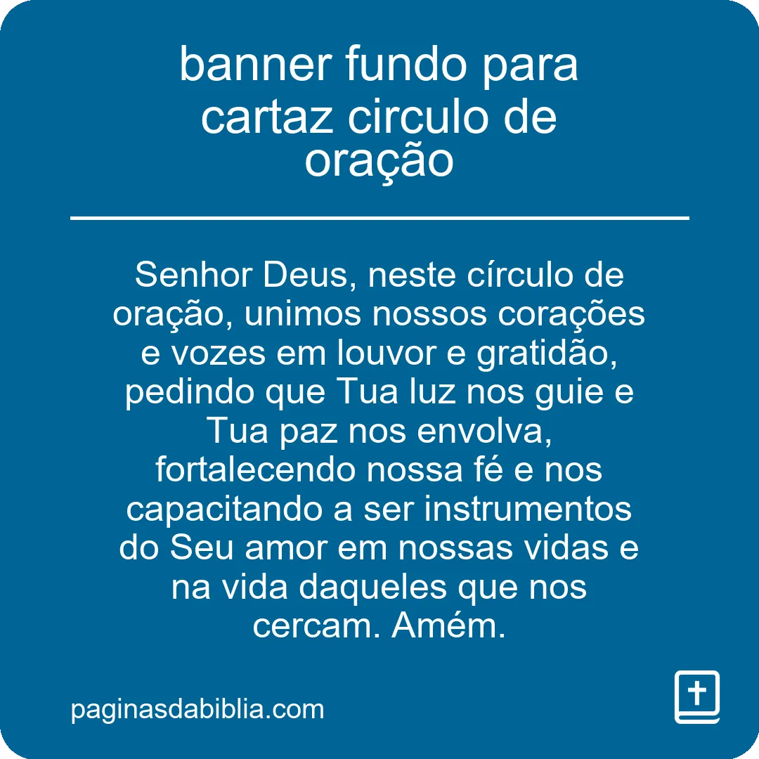 banner fundo para cartaz circulo de oração