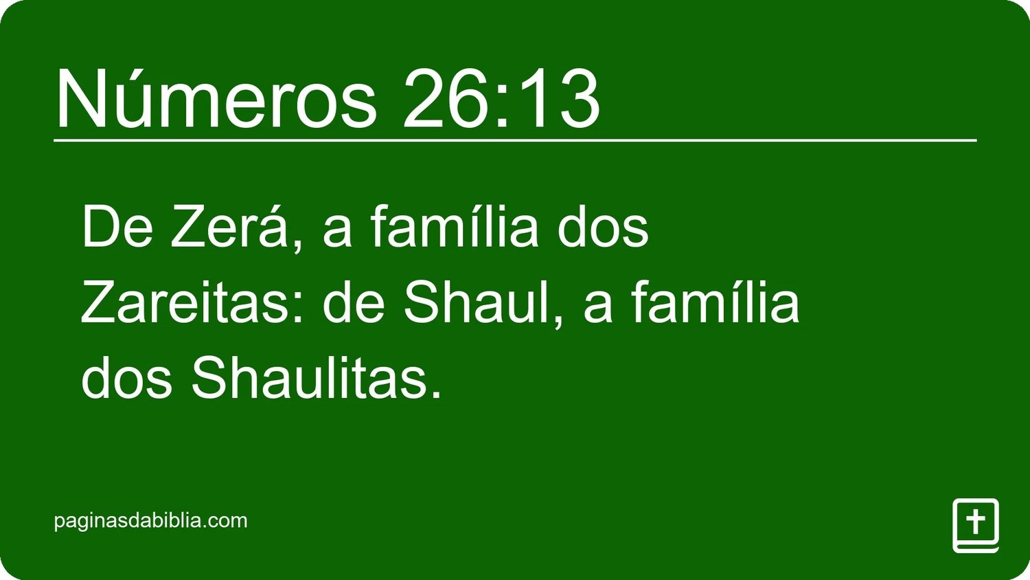 Números 26:13