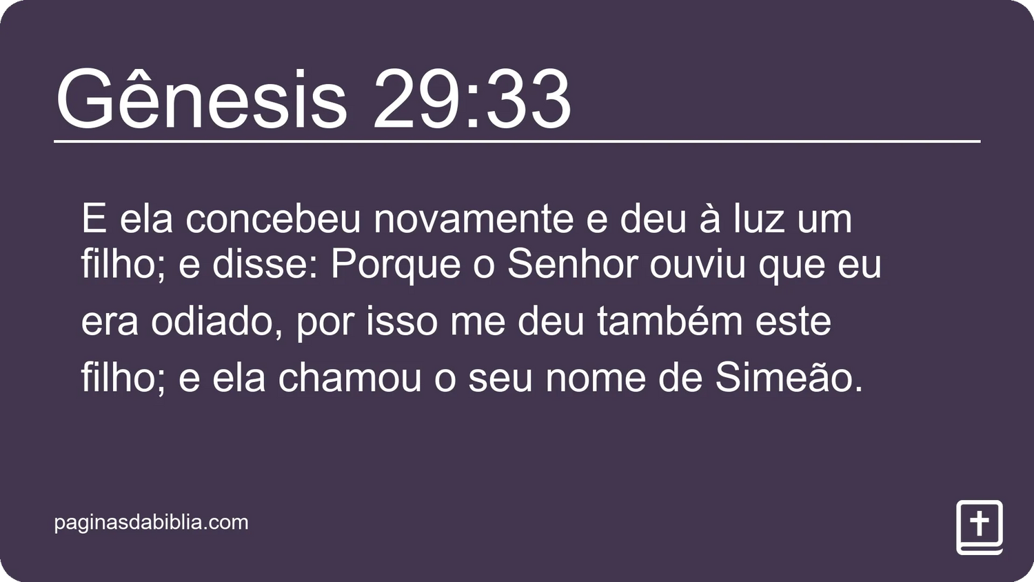 Gênesis 29:33