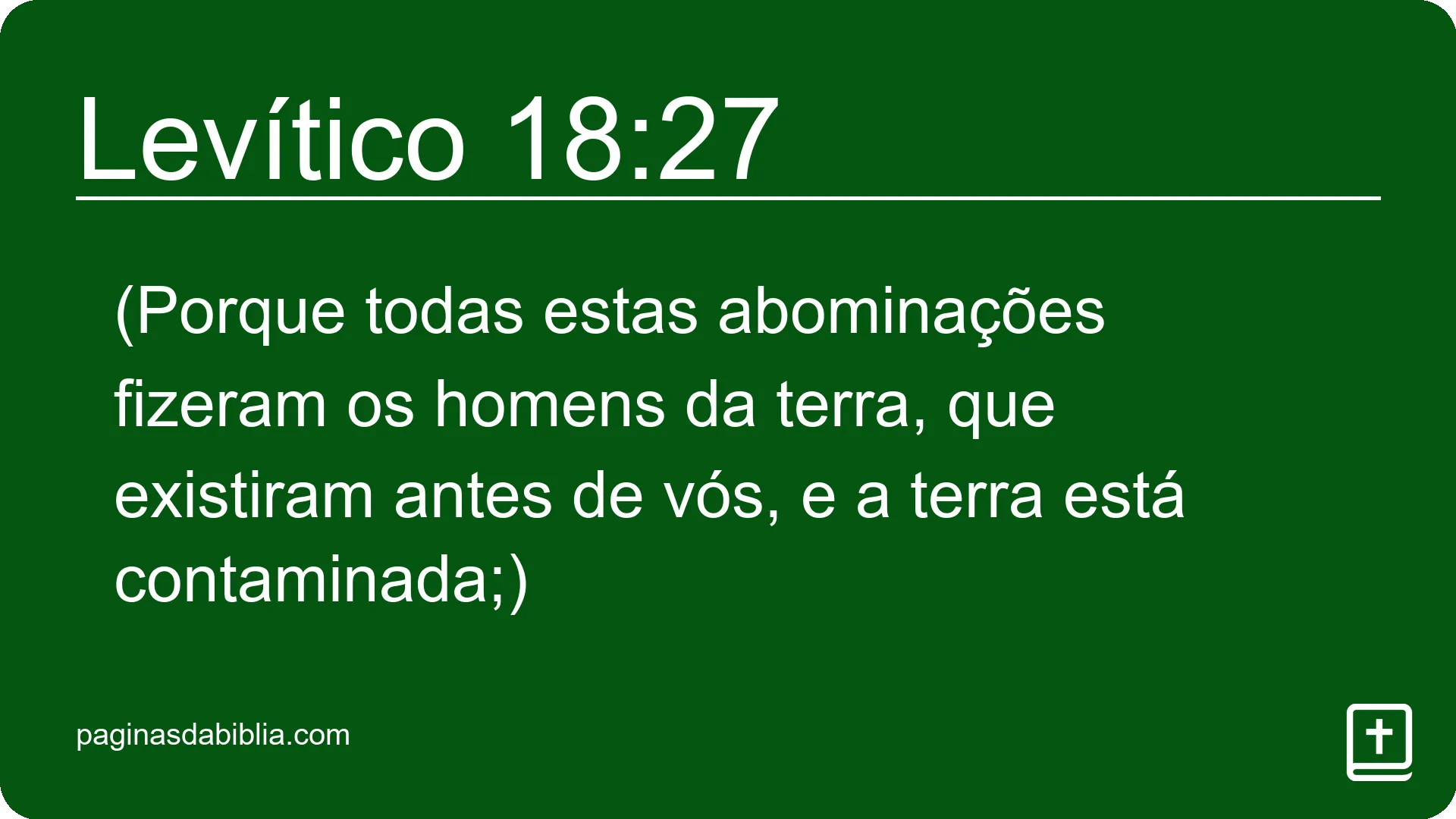 Levítico 18:27