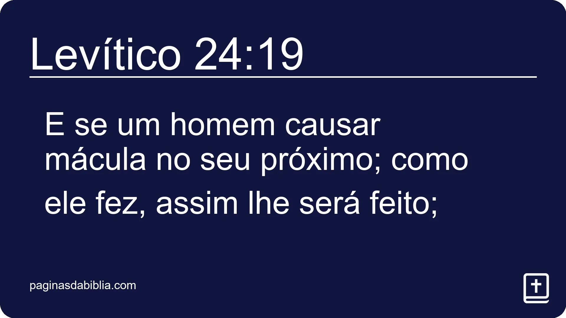 Levítico 24:19