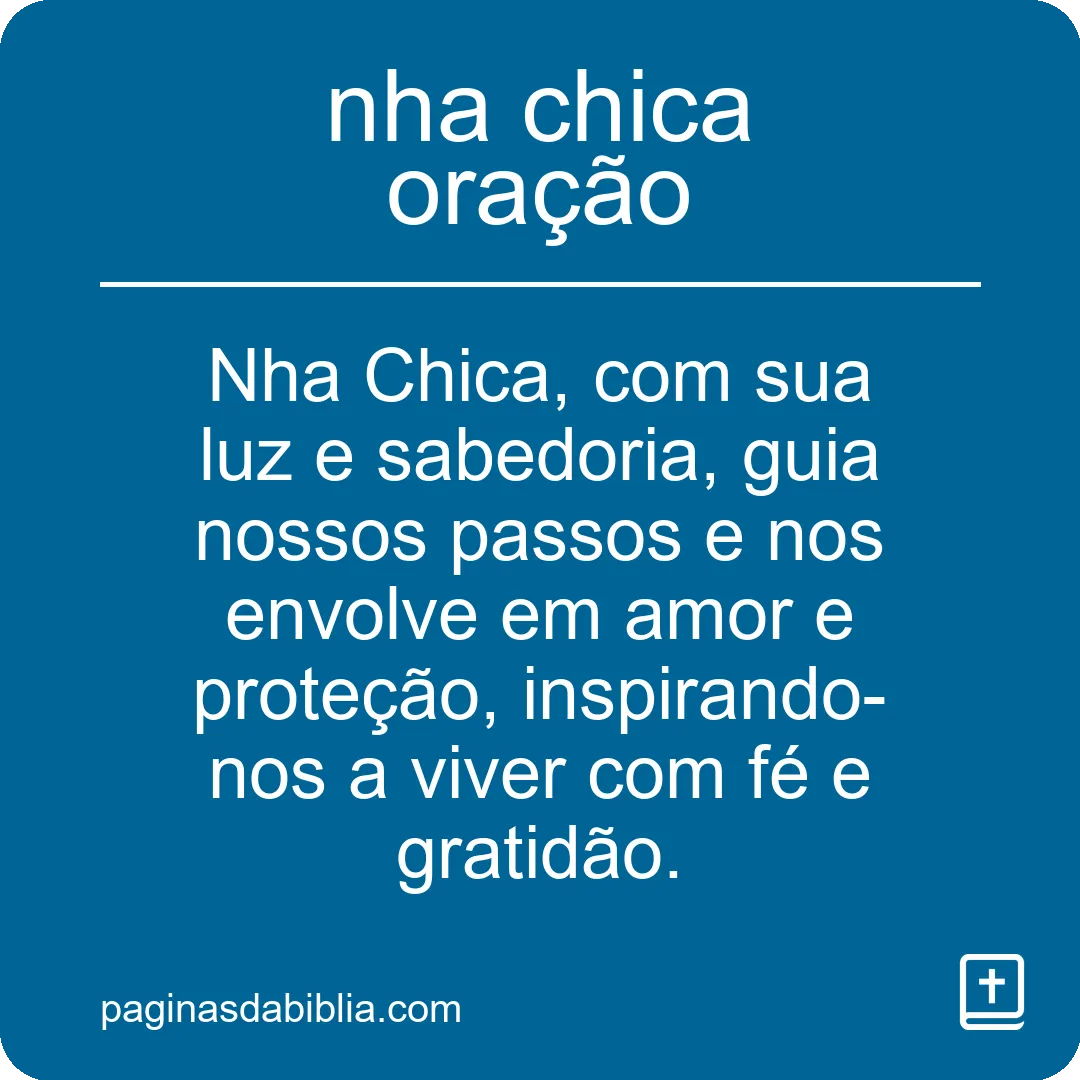 nha chica oração