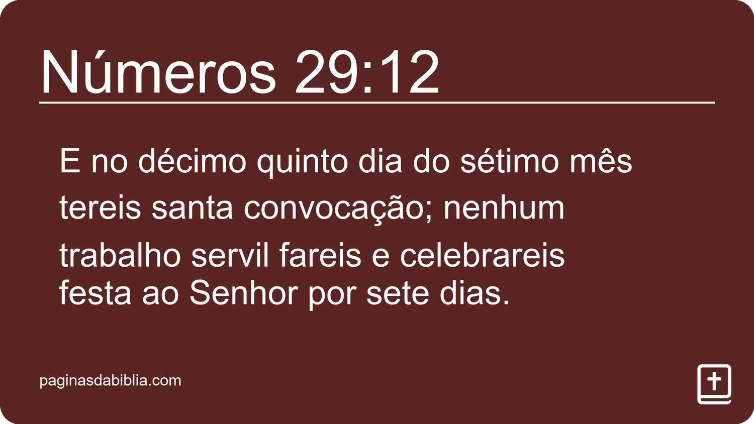 Números 29:12