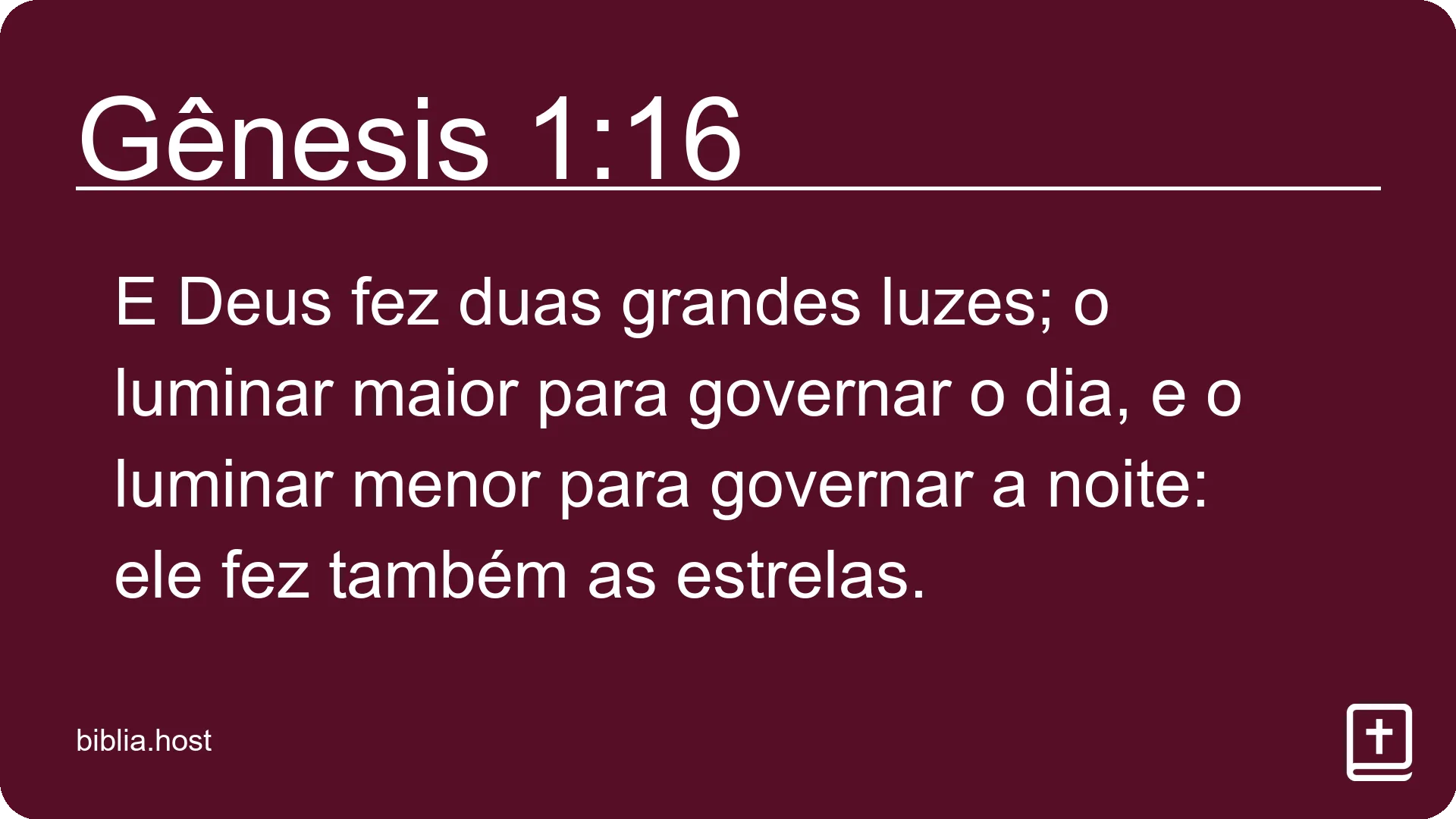 Gênesis 1:16