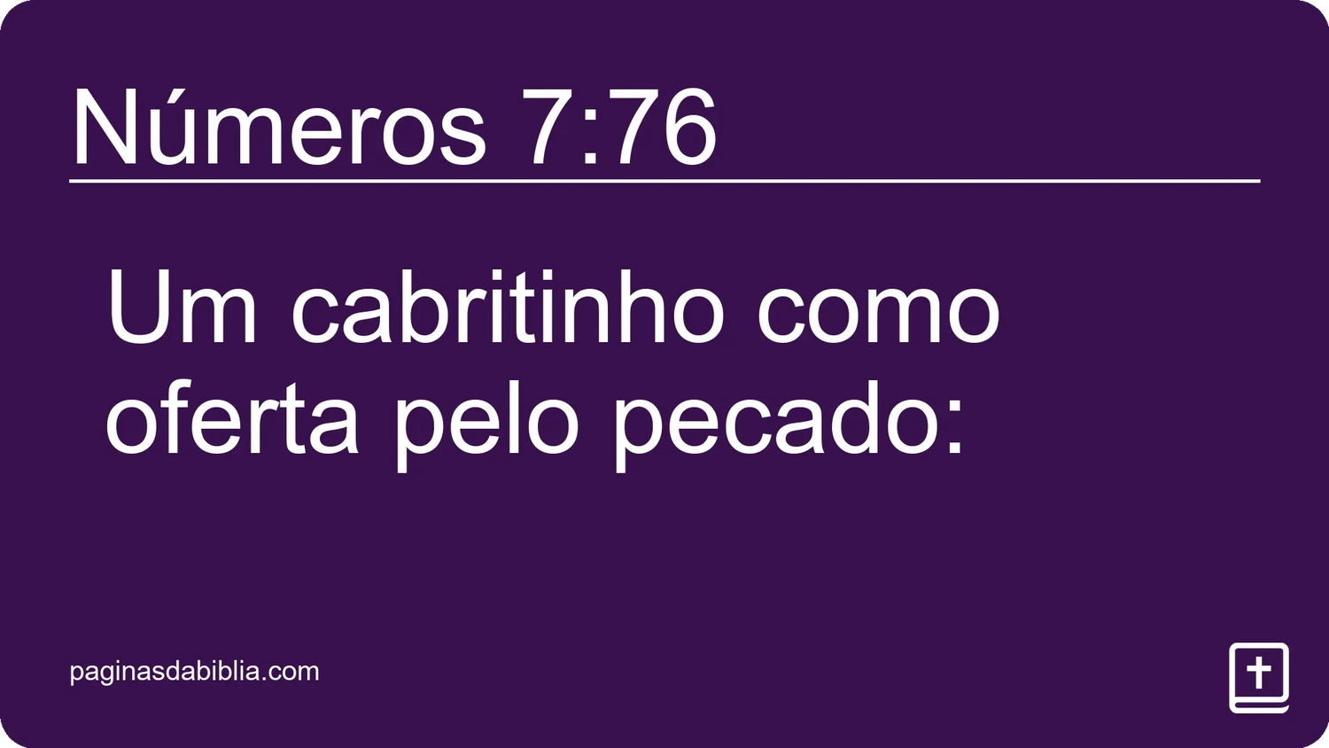 Números 7:76