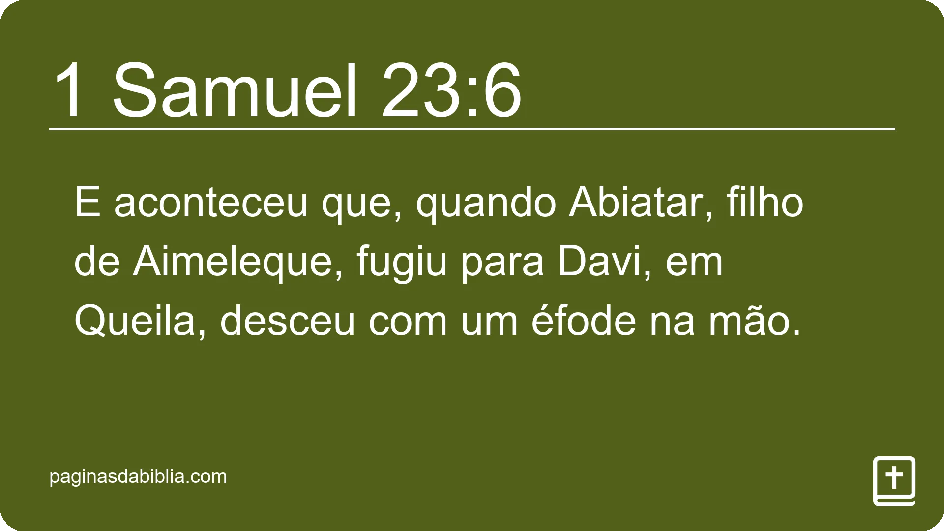 1 Samuel 23:6