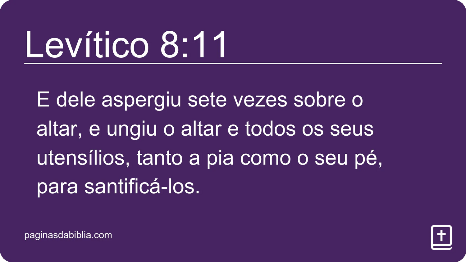 Levítico 8:11