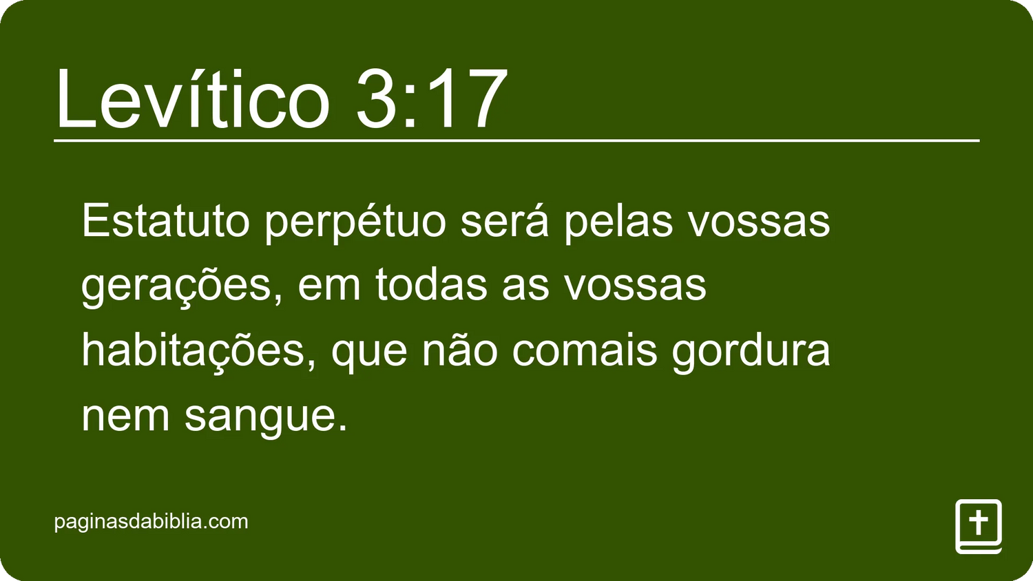 Levítico 3:17