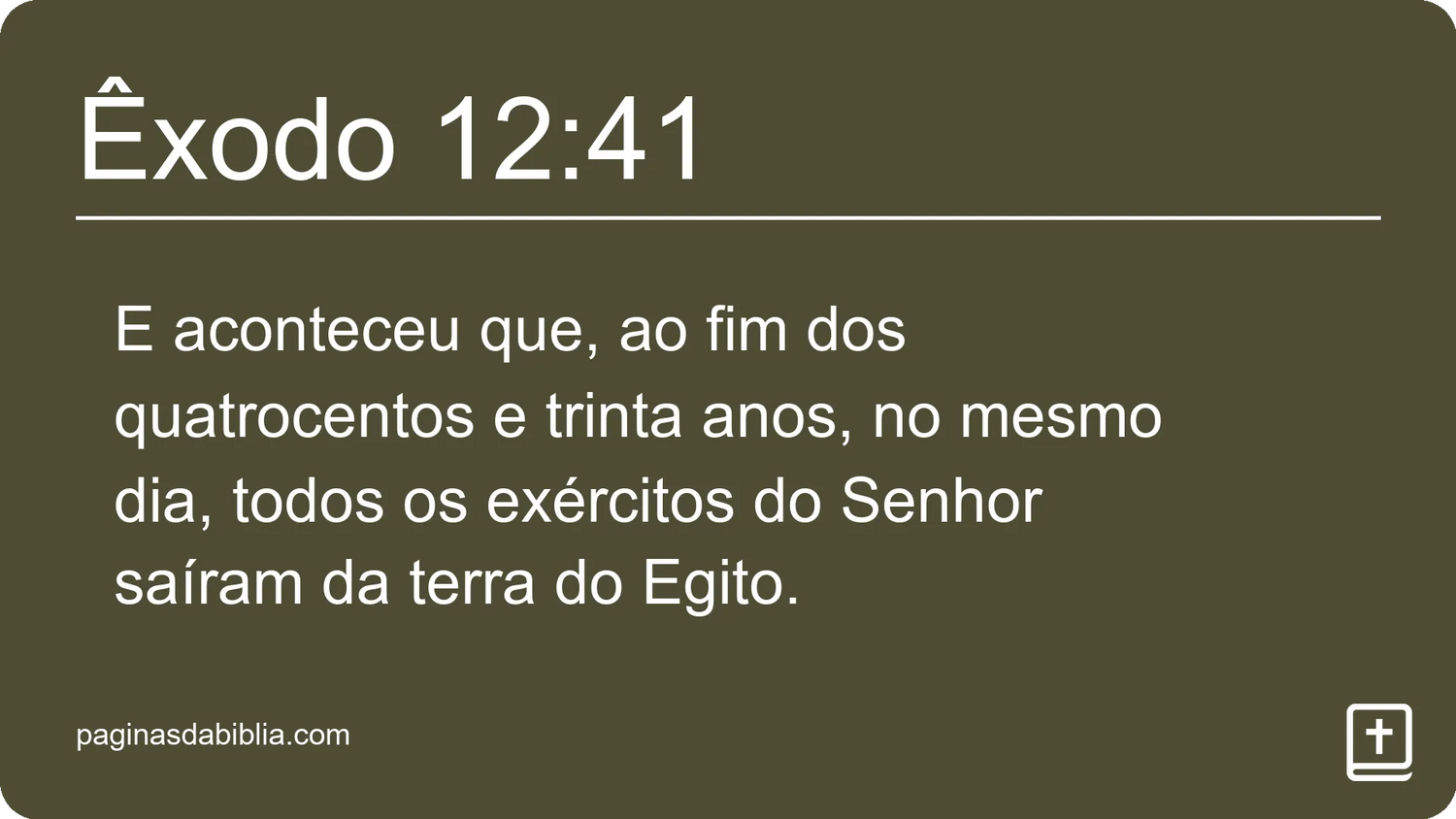 Êxodo 12:41