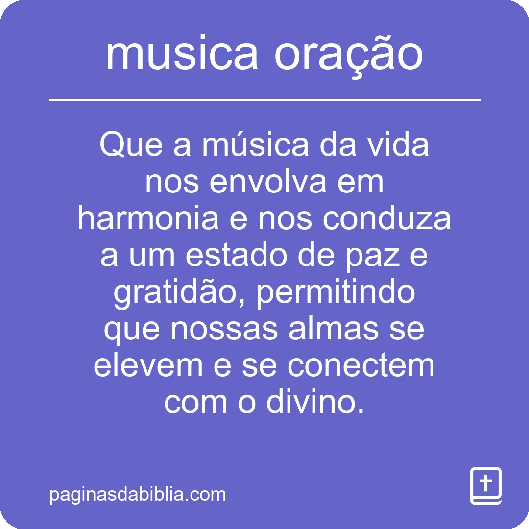 musica oração