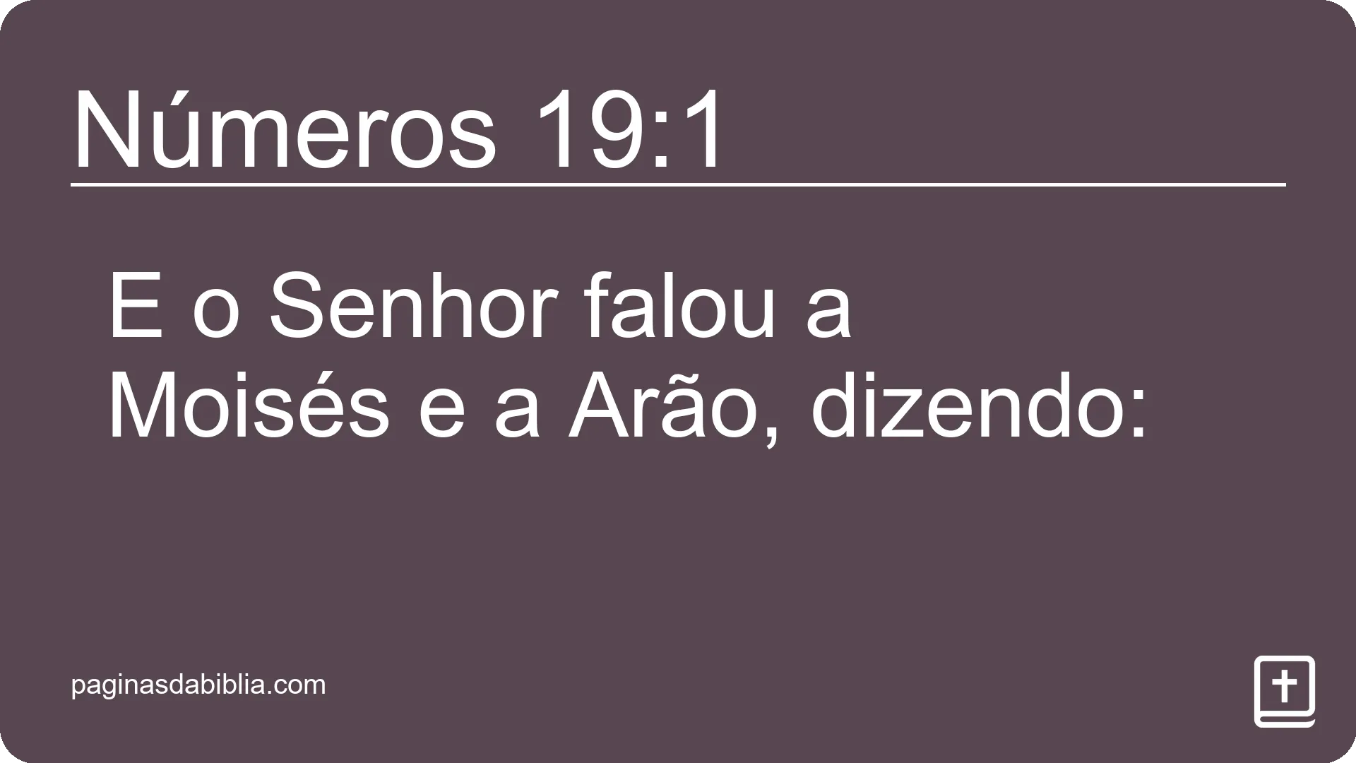 Números 19:1