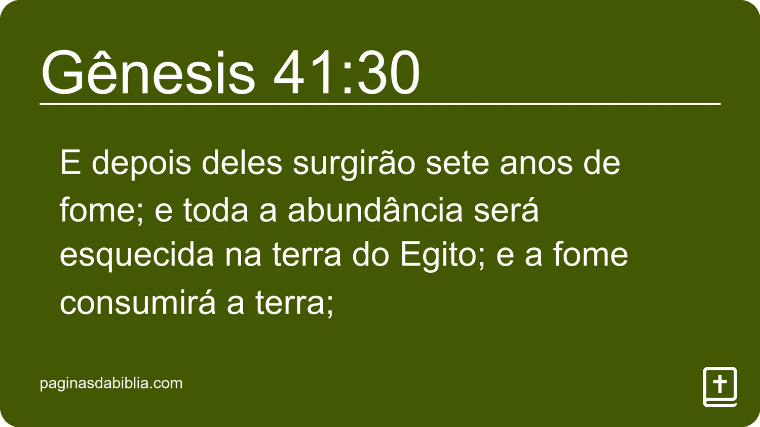 Gênesis 41:30