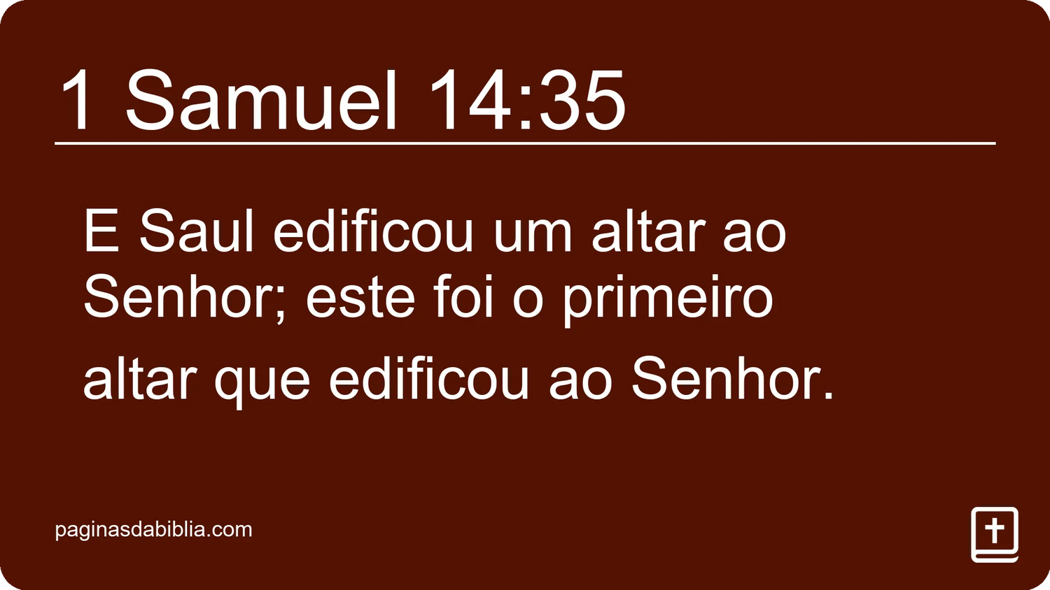 1 Samuel 14:35